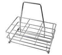 Gedotec Kesseböhmer Porte-Bouteilles en métal pour 6 Bouteilles Chromé avec Patins antidérapants Longueur : 298 mm Fabriqué en Allemagne 1 pièce Panier chromé