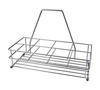 Gedotec Kesseböhmer Porte-Bouteilles en métal pour 8 Bouteilles Chromé avec Patins antidérapants Longueur : 410 mm Fabriqué en Allemagne 1 pièce Panier chromé