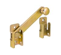 Gedotec Loquet de porte de jardin galvanisé jaune Fermeture de porte 120x20 mm | Fermeture de porte en acier à visser Verrouillage Verrou