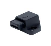 Gedotec Loqueteau à pression magnétique pour portes et meubles en verre à 1 vantail | Loqueteau double force d'adhérence 1,8 kg | Loqueteau magnétique noir | Loqueteau Push-top Open à visser