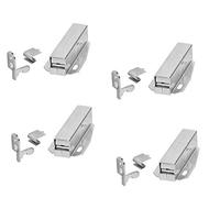 Gedotec Loqueteau à ressort AUTOMATIQUE Fermeture à pression de porte Loqueteau à pression Toutch-Latch | Loqueteau de meuble à visser | Métal zingué brillant