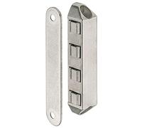 Gedotec loqueteau magnétique Meubles en métal Fermeture magnétique pour portes de balcon & armoires | Force d'adhérence 12 kg | Loqueteau à visser | Acier nickelé | 1 pièce - Aimant de porte extra f