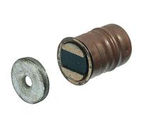 GedoTec® Loqueteau magnétique rond pour meuble à percer - Aimant de perçage extra puissant | Force de maintien 5 kg | Laiton nickelé | Ferrures de meubles de GedoTec® - Aimant de porte extra puissant