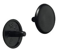 Gedotec Lot de 100 capuchons de vis ronds en plastique noir RAL 9005 | H1123 | Bouchon de fermeture pour trou de tête PZ2 | Diamètre 12 x 2,5 mm | Bouchons de recouvrement ronds