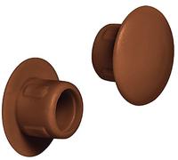 Gedotec Lot de 100 capuchons de vis ronds pour meubles - H1116 - En plastique marron - Capuchons ronds pour perçage aveugle - Diamètre du bouchon : 8 mm - Fabriqués en Allemagne