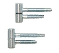 Gedotec Lot de 2 charnières de porte intérieure Fl 2 pièces - Sangles de perçage pour portes plissées - Diamètre de 16 mm - Acier galvanisé - Charge maximale : 100 kg - Lot de 2 charnières de porte et