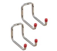 Gedotec Lot de 2 crochets muraux à visser en acier galvanisé | Duo | 2 crochets pour appareils Longueur : 173 mm avec matériel de fixation | Crochet polyvalent en métal | Support mural Garage |