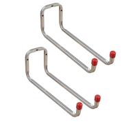 Gedotec Lot de 2 crochets muraux à visser en acier galvanisé | Duo | 2 crochets pour appareils Longueur : 325 mm avec matériel de fixation | Crochet polyvalent en métal | Support mural Garage |