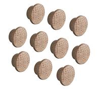 Gedotec Lot de 20 Bouchons de Tubes Ronds en Bois à Coller et à insérer - H1136 | caches pour perçage Aveugle Ø 8 mm | Bois Massif chêne Naturel | Diamètre Total 13 mm | 20 pièces