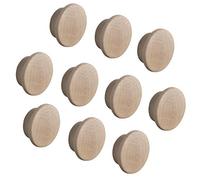 Gedotec Lot de 20 Cache-Trous Ronds en Bois - H1137 - Hêtre Naturel - pour perçage Aveugle Ø 12 mm - Diamètre Total 17 mm