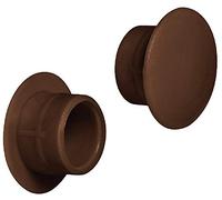 Gedotec Lot de 20 cache-vis ronds en plastique marron - H1117 - Pour perçage aveugle - Diamètre : 12 mm - Fabriqué en Allemagne