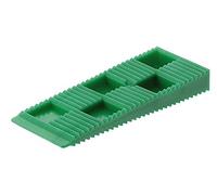 GedoTec® Lot de 20 cales de vitrage en plastique vert Cales d'espacement pour sous-poser, équilibrer ou aligner | 80 x 30 x 10 mm | Charge maximale 200 kg | Ferrures de construction - Cales de