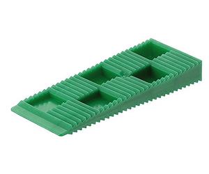 GedoTec® Lot de 20 cales de vitrage en plastique vert Cales d'espacement pour sous-poser, équilibrer ou aligner | 80 x 30 x 10 mm | Charge maximale 200 kg | Ferrures de construction - Cales de