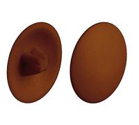 Gedotec Lot de 50 bouchons à vis en plastique marron H1122 | Cache pour meuble rond Ø 12 mm | cruciformes | 50 pièces - Capuchons pour trou de vis