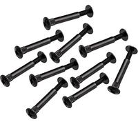 Gedotec Lot de 50 Vis pour Meubles M4 - Douille en Acier Nickelé - Connecteur d'Armoire Cruciforme PZ2 et Lame Plate - Épaisseur du Bois 32-42 mm