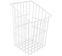 Gedotec Panier à Linge Sale Métallique - Corbeille Rangement pour Chambre, Dressing, Salle de Bain, Buanderie et Cuisine - Rail de Suspension Murale pratique - Acier Blanc RAL 9010-290x270x370 mm