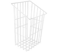 Gedotec Panier à Linge Sale Métallique - Corbeille Rangement pour Chambre, Dressing, Salle de Bain, Buanderie et Cuisine - Rail de Suspension Murale pratique - Acier Blanc RAL 9010-290x240x400 mm