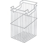 Gedotec Panier à Linge Sale Métallique - Corbeille Rangement pour Chambre, Dressing, Salle de Bain, Buanderie et Cuisine - Rail de Suspension Murale Pratique - Acier Chromé - 385x254mm - 1 Pièce