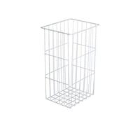 Gedotec Panier à Linge Sale Métallique - Corbeille Rangement pour Chambre, Dressing, Salle de Bain, Buanderie et Cuisine - Rail de Suspension Murale pratique - Acier Blanc RAL 9010 - 395x480x520 mm