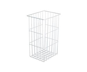 Gedotec Panier à Linge Sale Métallique - Corbeille Rangement pour Chambre, Dressing, Salle de Bain, Buanderie et Cuisine - Rail de Suspension Murale pratique - Acier Blanc RAL 9010 - 395x480x520 mm
