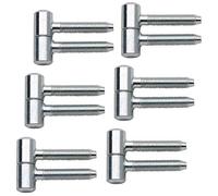 Gedotec Paumelle | Modèle 1.0900 | Paumelle Gr. ø 9 mm | 6 Pièces - Paumelles d'huisserie à percer | Acier Galvanisé | Paumelles à percer en deux parties | Pour portes intérieures en bois & fenêtres