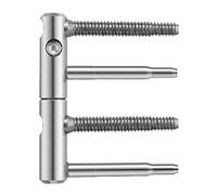 Gedotec Paumelles 3-DIM Réglables | Modèle 11R 15-001 | Galets ø 15 mm | 1 Pièce - Paumelle à percer en 2 parties | Acier Galvanisé | Charnière de porte pour portes en bois & portes de chambre |