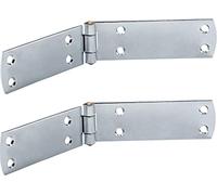 Gedotec paumelles pour caisses françaises paumelles de porte lourdes 2 pièces - paumelles de magasin en acier | 400 x 40 mm | paumelle de porte zinguée bleue | charnière épaisseur de matériau 3,0 mm