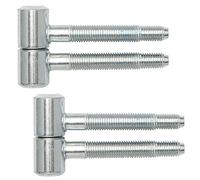 Gedotec Paumelles pour Portes Chambres | Gr. ø 16mm | 2 Pièces | Métal Zingué Bleu | Rénovation en 2 Parties | À Percer pour Portes en Bois à Feuillure | Capacité Jusqu'à 40 kg