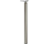 Gedotec Pied Ajustable H1730 Chromé Poli pour Table de Cuisine, Bureau, Salle à Manger | Accessoire pour Meubles Design | Hauteur de 700 à 880 mm - Plaque de Montage | 1 Pièce