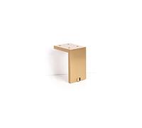 Gedotec Pied de Commode réglable en Hauteur Pied de Meuble Laiton foncé Pied d'armoire Vintage carré - Fonda | Hauteur 100 mm | Charge admissible 100 kg | 1 pièce - Pied de Socle Design en Aluminium
