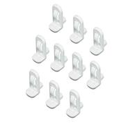 Gedotec Pin Support Tablette en Verre - H3116 - Console et Tablette de 6 mm d'Étagère de Cuisine, Douche, Salle de Bain - Plastique Transparent - Trou de Forage 5 mm - 50 Pièces