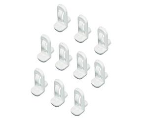 Gedotec Pin Support Tablette en Verre - H3116 - Console et Tablette de 6 mm d'Étagère de Cuisine, Douche, Salle de Bain - Plastique Transparent - Trou de Forage 5 mm - 50 Pièces