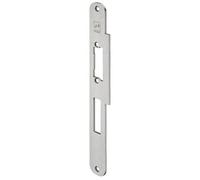 Gedotec Plaque de fermeture en acier inoxydable mat | 1 plaque de fermeture d'entrée pour porte de chambre | EffEff ProFix DIN gauche et droite | Rénovation pour éclisses en bois