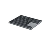 GedoTec Plateau tiroir Rail de tiroir pour Systèmes d’unités de mur détachable Extension totale Capacité de charge 20 kg noir graphite RAL 9011 Marque de qualité pour leur Surface habitable