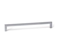 Gedotec Poignée barre longue | DER U | chrome mat |Longueur : 168 mm - Distance de perçage : 160 mm | 1 pièce | Poignée pour cuisine avec accessoires | Poignée de meuble