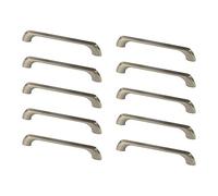 Gedotec Poignée de commode moderne en aluminium nickelé Noir 160 mm