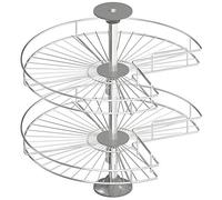 Gedotec Poignée de Cuisine à Demi-Cercle avec Fond pour Meuble d'angle | Plateau tournant pour Meuble Bas | Plateau tournant pour Meuble | 800 x 550 mm