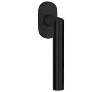 Gedotec Poignée de Fenêtre Design Noire en Forme de L | Olive Oscillo-battante Sans Cylindre de Fermeture | Acier Inoxydable Noir Mat - 1 Pièce