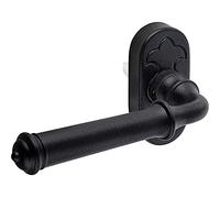 Gedotec Poignee de Fenêtre | Mira 1905 | 1 Pièce | Noir Antique | Poignée fonte rustique | Poignée de fenêtre sur rosace ovale style maison de campagne | Poignée oscillo-battante sans barillet