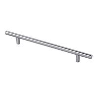 Gedotec Poignée de meuble| Ø 12 mm - LUNA | BA 96 mm | Poignée d´armoire acier inox brossé mat