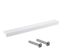 Gedotec Poignée de meuble en aluminium blanc | Poignée de tiroir en noir | Angle | Poignée de meuble design pour tiroirs d'une longueur de 100 mm | Poignée de porte d'armoire | 1 pièce