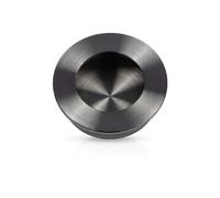 Gedotec Poignée de porte coulissante coquille encastrée | LADY | 1 pièce poignée coquille porte coulissante inox brossé mat | poignée coquille ronde Ø 40 mm