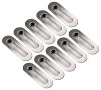 Gedotec Poignée de Porte Coulissante | Usage Interieur & Extérieur sur Armoire, Placard et Tiroir | Poignée de Meuble Vintage en Acier Inoxydable Brossé Mat | 120x 40mm-Fabriqué en UE | Lot de 10