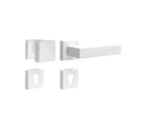 Gedotec Poignée de Porte en Aluminium Blanche - Bouton Poussoir PUSH 1317 - Cylindre Profilé - Design Antique Vintage pour Chambre