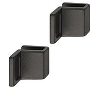 Gedotec Poignée de porte en verre Poignées de meubles pour portes en verre - Poignée à tirer pour serrer - épaisseur de verre 4-6 mm - zamac noir - Poignée pour portes d'armoires & portes en verre -
