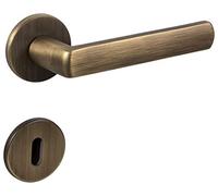 Gedotec Poignée de Porte Laiton Bronze Brossé Vintage Antique LUCE | Qualité Durable & Solide Intérieur & Extérieur Chambre Salon | Serure Droite Salle de bain BB