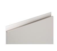 Gedotec Poignées de meubles en aluminium - Aspect acier inoxydable - 1 poignée de porte pour armoires à presser sur les bords des meubles - JEY 0127 - Longueur : 297 mm - Poignées d'armoires
