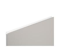Gedotec Poignées de meubles en aluminium - Blanc mat - 1 poignée de porte pour armoires à presser sur les bords des meubles - JEY2 0163 - Longueur : 447 mm - Poignées pour armoires de cuisine