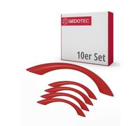 Gedotec Poignées de meubles pour chambre d'enfant | Distance entre les trous 96 mm | Couleur Rouge | 10 pièces | Poignées de tiroir en plastique | COLOUR | Poignées de porte colorées | Poignées de