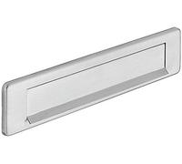 Gedotec Postschlitz Porte Briefeinwurf-Klappe Inox Mat Zeitungsklappe pour Portes de Maison & Portes D'Entrée | Einwurfblende 350 X 73 mm | 1 Pièce - Brief-Einwurf Carré avec Matériel de Montage